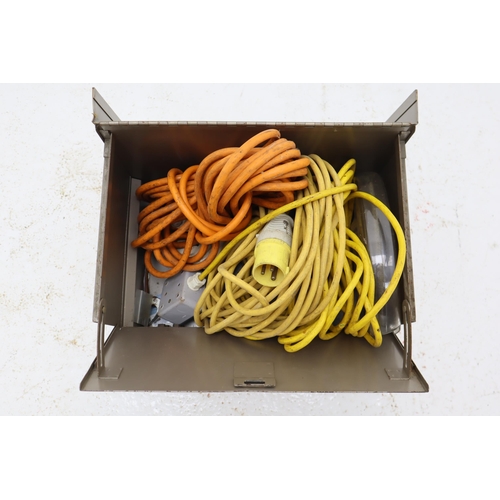 460 - Selection of Heavy Duty Extension Cables including 110v in two Boxes