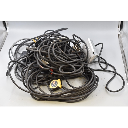 460 - Selection of Heavy Duty Extension Cables including 110v in two Boxes