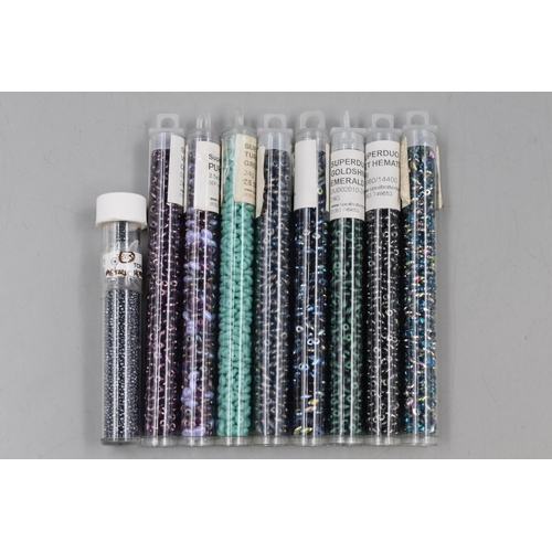 288 - Jewellery/Craft Makers Storage Stand with 45 Separate Storage Tubes Filled with Pre-Drilled Beads