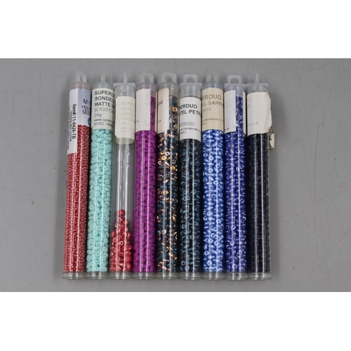 288 - Jewellery/Craft Makers Storage Stand with 45 Separate Storage Tubes Filled with Pre-Drilled Beads