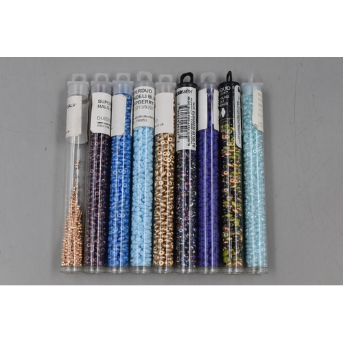 288 - Jewellery/Craft Makers Storage Stand with 45 Separate Storage Tubes Filled with Pre-Drilled Beads