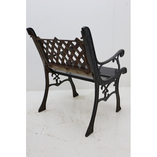 468 - Single Seat Garden Bench with Cast Iron Bench Ends needs some tlc approx 31