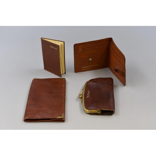 301 - A Selection of Vintage Leather Items. Includes Sable Leathergoods Purse, Australia Wallet, Address B... 