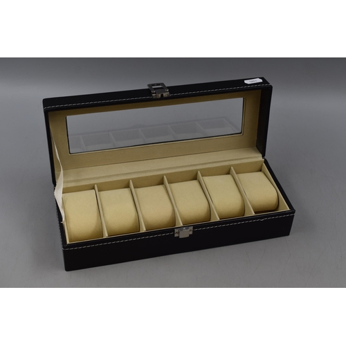 303 - New 6 Watch Faux leather Storage box