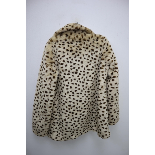 478 - A Ladies Fur Coat (Size Unknown), With A Faux Fur Ladies Coat (Size Unknown).