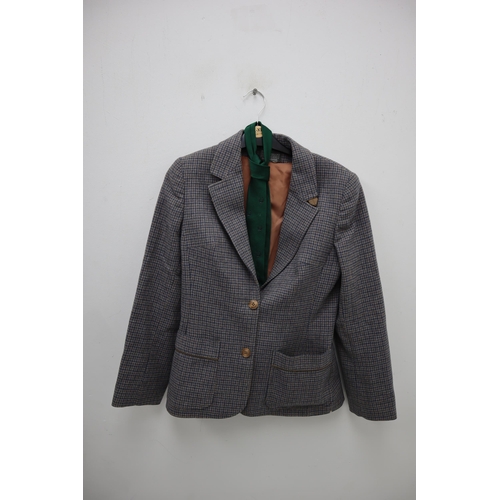 479 - A Vintage Alexon Tweed Riding Jacket (Size Unknown, So Viewing Recommended), With A Horseshoe Themed... 