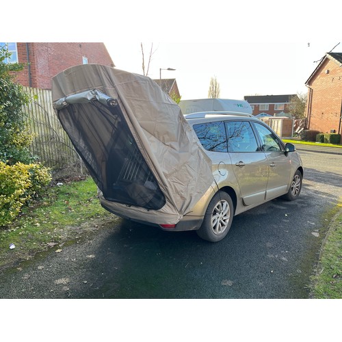 310 - New Hatchback Car rear Tent complete with Case (Black). Photo May Not Represent Final Product.