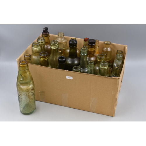 324 - A Large Selection of Collectable Glass Bottles. Includes Walker & Sons, Greenhall Whitley & ... 