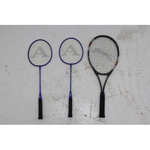 Mixed Lot of Rackets to include Two Squash and one Lightweight ...