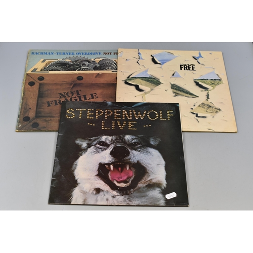 333 - Collection of Various Pre-Owned Vinyl Rock LP's To Include, Steppenwolf, Free, Bachman Turner Overdr... 