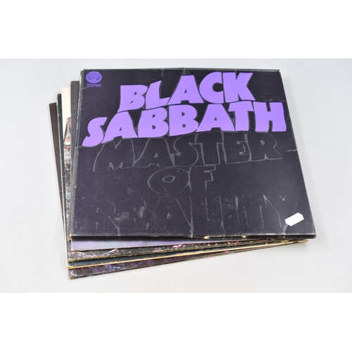 334 - Collection of Pre-owned 'Black Sabbath' Vinyl Lp's To Include, Paranoid, Sabbath Bloody Sabbath, Bla... 