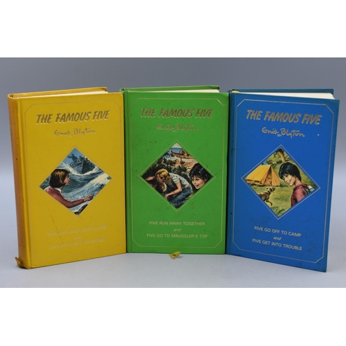 345 - A Set of Six Enid Blyton 'The Famous Five' Hardback Books, Each Book Contains Two Stories. Includes ... 