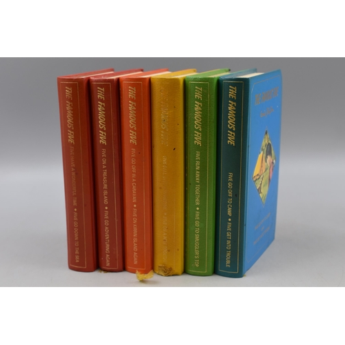 345 - A Set of Six Enid Blyton 'The Famous Five' Hardback Books, Each Book Contains Two Stories. Includes ... 