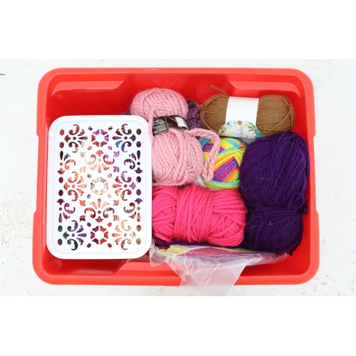 580 - A Selection of Knitting Wool Rolls and More.