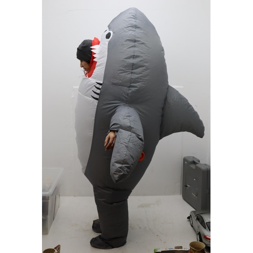 364 - Adult Sized Self Inflatable Shark Outfit perfect for parties