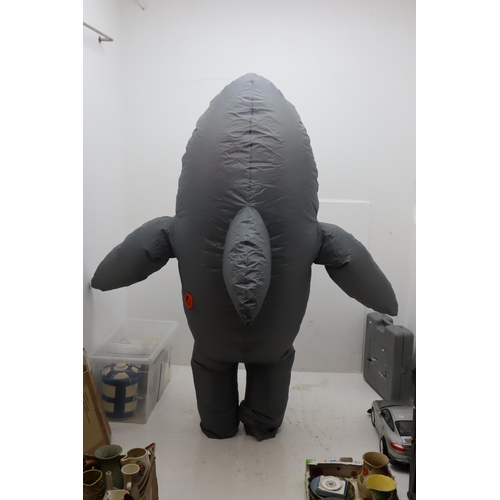 364 - Adult Sized Self Inflatable Shark Outfit perfect for parties