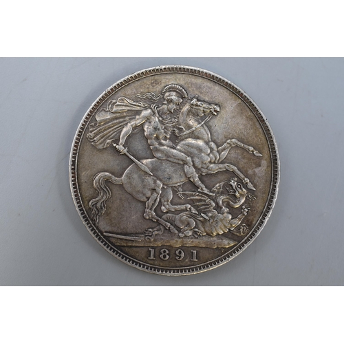 111 - Victoria Jubilee Head 1891 Silver Crown