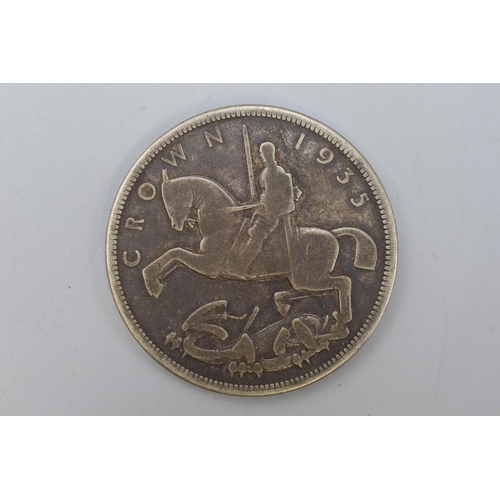 113 - George V 1935 Silver Rocking Horse Crown