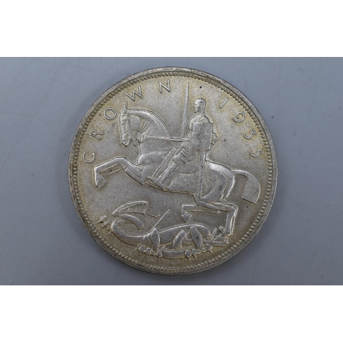 114 - George V 1935 Silver Rocking Horse Crown