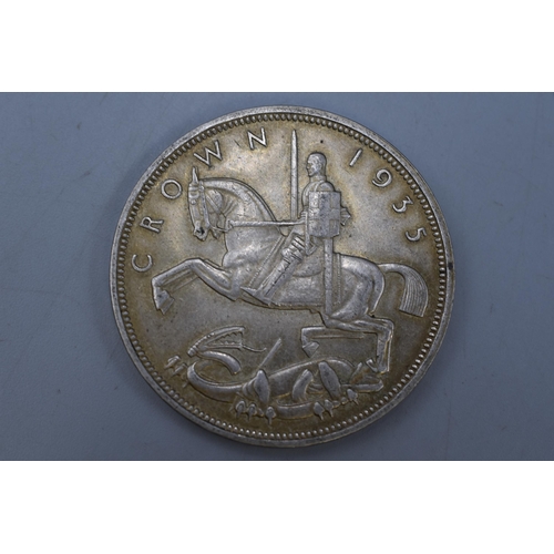 116 - George V 1935 Silver Rocking Horse Crown