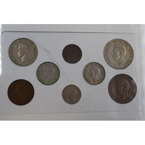 122 - A 1947 Great Britain Coin Set, Includes Eight Coins. (Stand Not Included)