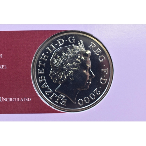 125 - A Queens Mother Centenary Five Pound Coin, In Presentation Wallet (Stand Not Included)