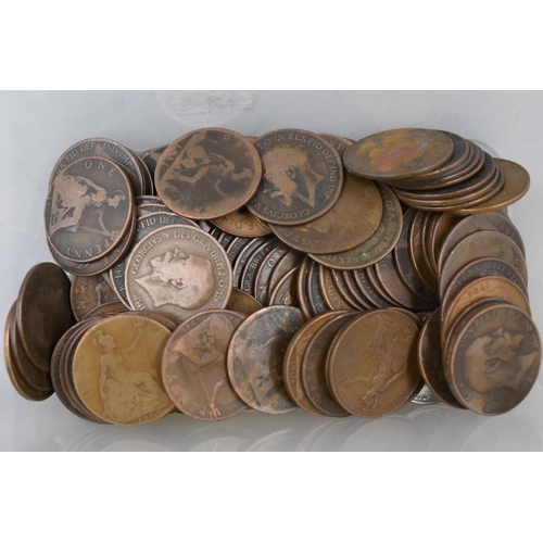 145 - Large Selection of Mixed GB One Penny Coins including George V (1.5kg)