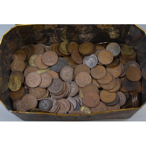 147 - Selection of mainly GB Coinage in Vintage Storage Tin (Approx 1.9kg)