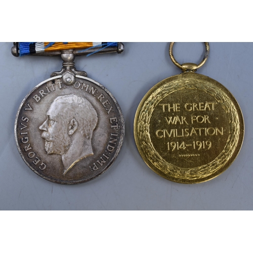 158 - WWI George V 1914 to 1918 Silver Medal and a Civilization Medal Both Awarded to 1295 PTE G Amor West... 