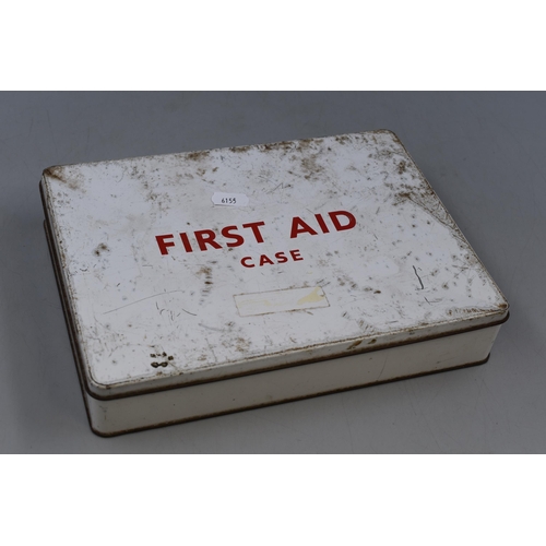 248 - A Retro Metal First Aid Case, With Contents. Approx 8