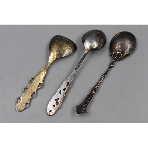 11 - Three Silver Spoons to include Hallmarked, Norwegian and Other