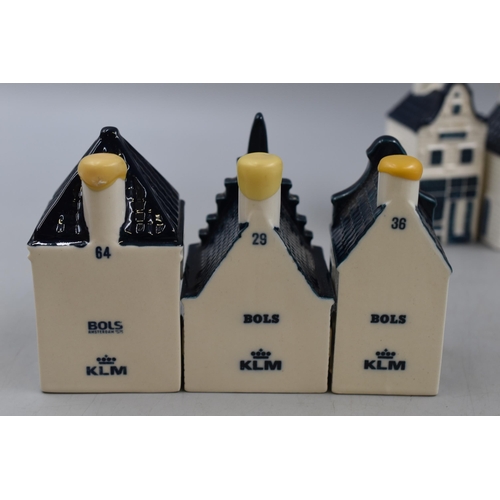 276 - Selection of Ten Dutch Numbered Delft Miniature Houses for KLM.