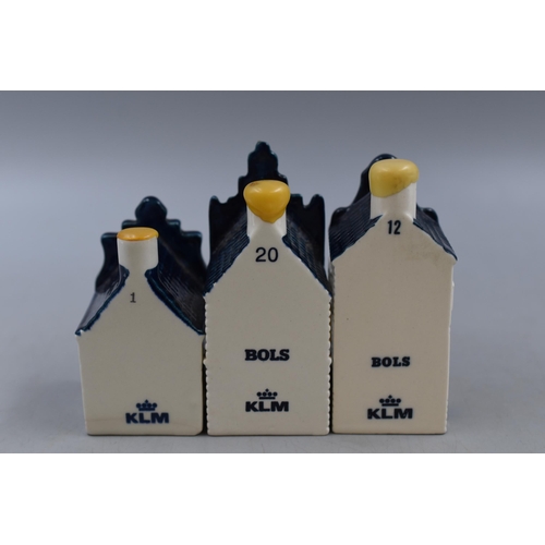 276 - Selection of Ten Dutch Numbered Delft Miniature Houses for KLM.