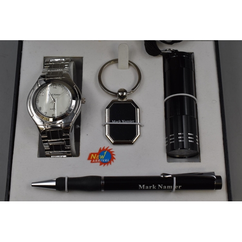 40 - Mark Namier Watch Gift Set with Pen, Keyring, and Torch