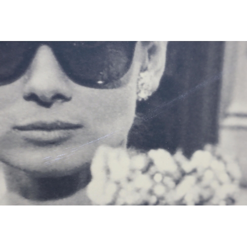 290 - Sepia Print on Block of Audry Hepburn 31