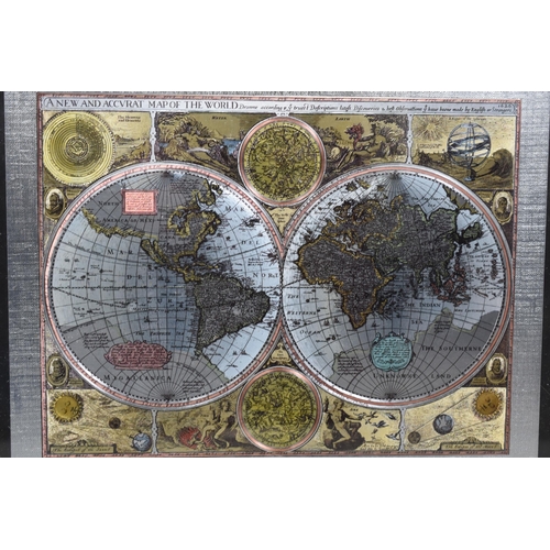 291 - Mixed Selection of A New and Accvrat Map of The World In Frames