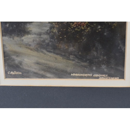 296 - Two Original C Russell Framed and Glazed Watercolours depicting Hawkshead (15