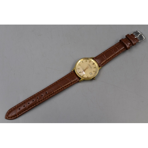 61 - Mirexal Supper Automatic 25 Jewels Incabloc Date Gents Watch with Leather Strap (Working)