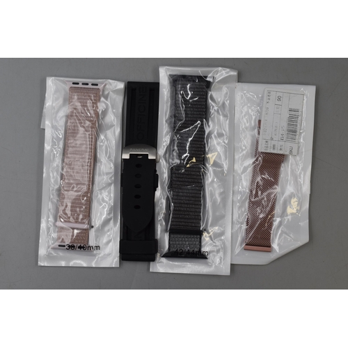 73 - A Tray of Assorted Apple Watch Straps, Some New In Packaging.