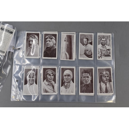 106 - A Full Set of Chruchman's King of Speed 1939 Cigarette Cards, in Plastic Wallets.