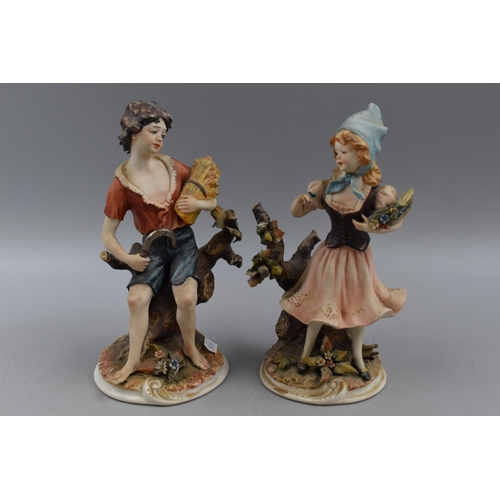 175 - Mixed Lot to include Two Antique Staffordshire Flat Backs (a/f) and Two Capodimonte Figures of Boy a... 