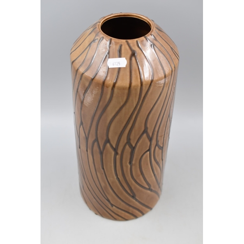 179 - Mid Century Style Brown Vase Approx 14