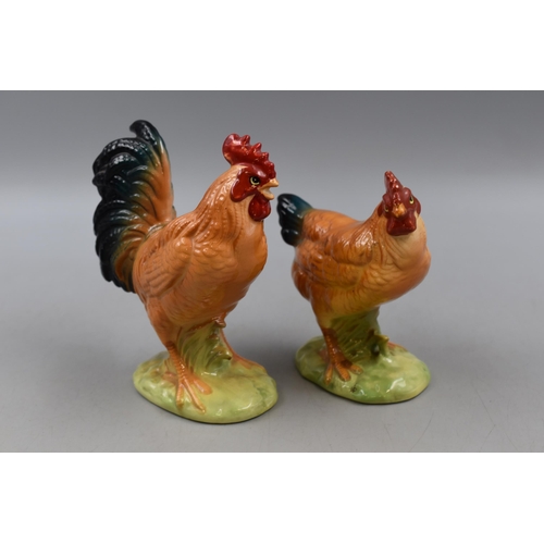 180 - Mixed Selection to include Two Ceramic Hens (a/f) and a Ceramic Cockerel. Largest approx. 6”