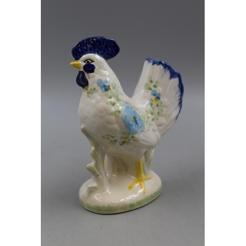 180 - Mixed Selection to include Two Ceramic Hens (a/f) and a Ceramic Cockerel. Largest approx. 6”