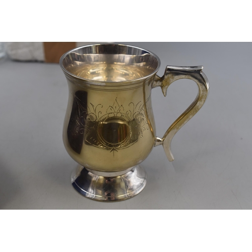 358 - Mixed Selection including Silver Plated Tankard in Velvet Case, Foster Quiz Champion Glass and a Pai... 