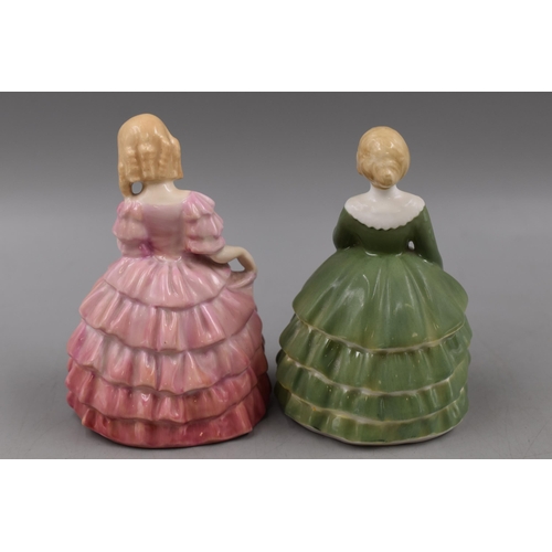 182 - Two Royal Doulton Little Girl Ceramic Figures, 'Rose' And 'Belle'.