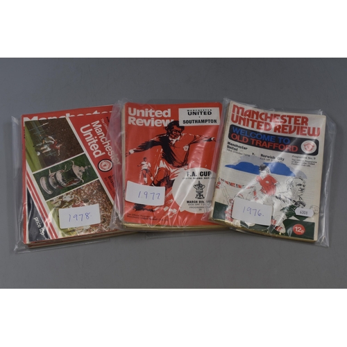 359 - Selection of Manchester United Match Day programmes Dating From 1976 to 1978