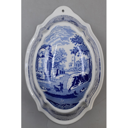 208 - A Pair of Spode Blue and White Ceramic Jelly Moulds, Strawberry and Other.