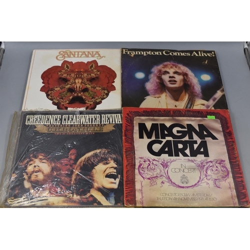 390 - Various Pre-Owned Rock Vinyl LP's to Include Santana, ELP, Grand Funk, Neil Young, Peter Frampton, C... 