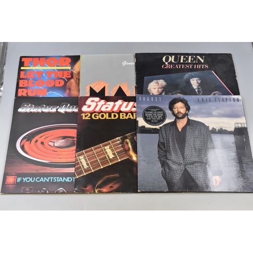 393 - Selection of Pre-Owned Vinyl Rock LP's to Include Genesis, Meatloaf, Eric Clapton,Status Quo and Que... 